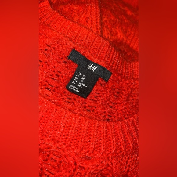 Red Chunky Knit Sweater - Picture 3 of 3